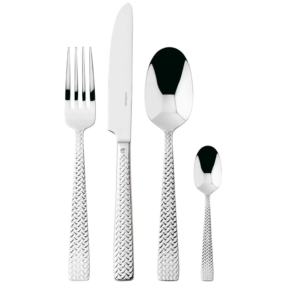 SAMBONET - Cortina Acciaio Inox Posate 24 Pezzi Servizio Tavola 52522-81