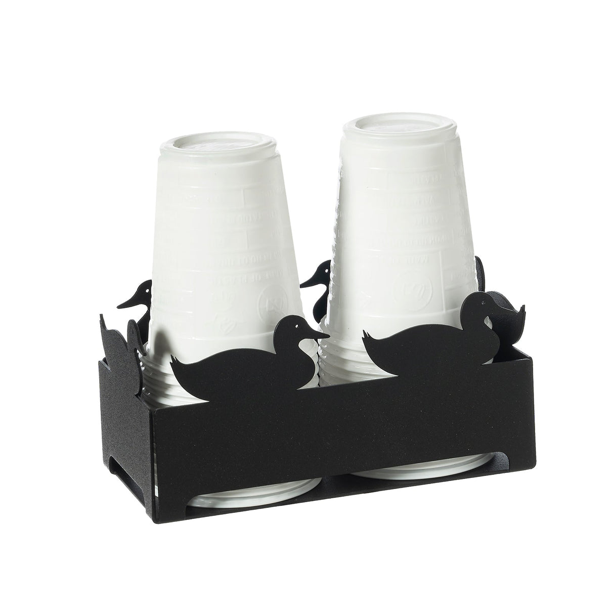 ARTI & MESTIERI Porta Bicchieri Duck Nero 7,5x16cm