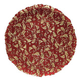 EASY LIFE Piatto Natalizio Rosso con Decoro Oro 33cm Vetro