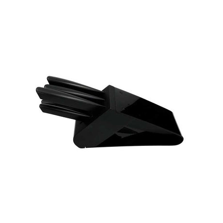 BRANDANI Ceppo con Coltelli 17x34cm Nero in Acrilico Acciaio Inox