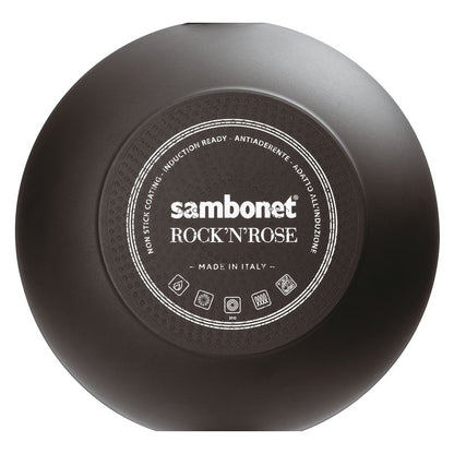 SAMBONET - Padella c/Manico Rock & Rose Black 24cm 51034-24