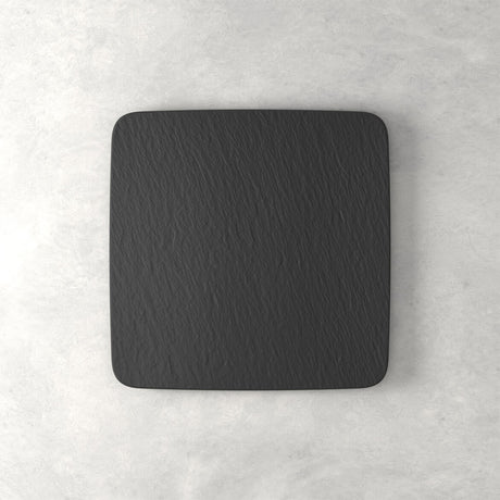 VILLEROY & BOCH Manufacture Rock Nero Piatto Portata Gourmet Quadrato 32,5cm