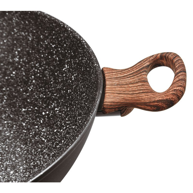 SAMBONET Tegame 2 Maniglie con Coperchio Rock & Rose Black 28cm