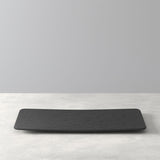 VILLEROY & BOCH Manufacture Rock Nero Piatto Rettangolare 28x17cm Porcellana