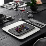 VILLEROY & BOCH Manufacture Rock Nero Piatto Rettangolare 28x17cm Porcellana