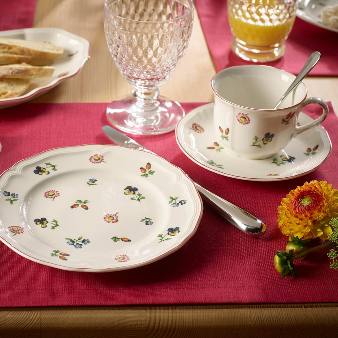 Villeroy & Boch Petite Fleur Piattino Tazza, Porcellana Premium Con - Foto 4