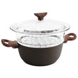 SAMBONET - Vaporiera con Coperchio Rock & Rose Black 20cm Alluminio