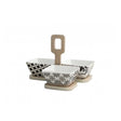 BRANDANI - Antipastiera Alhambra 3 Pezzi Porcellana Bamboo 53186