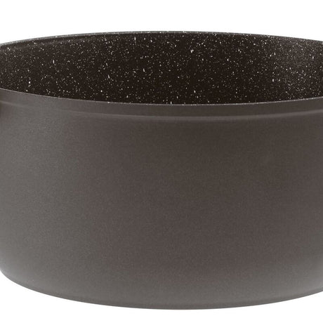 SAMBONET - Casseruola Alta 2 Manici con Coperchio Rock & Rose Black 24cm Alluminio