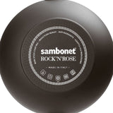 SAMBONET - Casseruola Alta 2 Manici con Coperchio Rock & Rose Black 24cm Alluminio