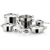 Set pentole Sfiziosa Lagostina in acciaio inox 13 pezzi lucido