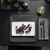 VILLEROY & BOCH Manufacture Rock Bianco Piatto Rettangolare 28x17cm Porcellana