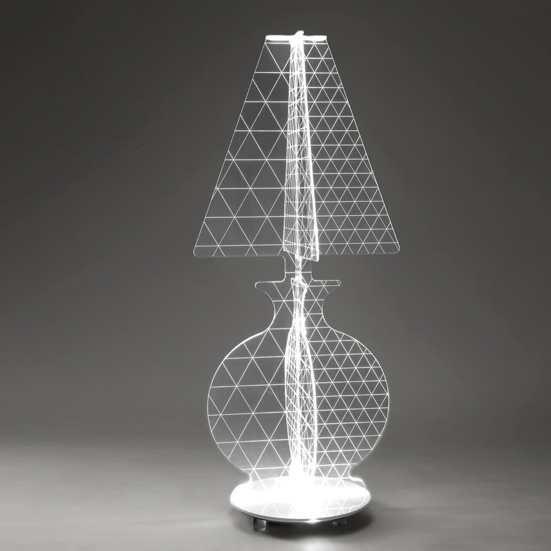 iPLEX - ESA Lampada in Plexiglass Trasparente LED Taglio Laser 64x148cm Made in Italy
