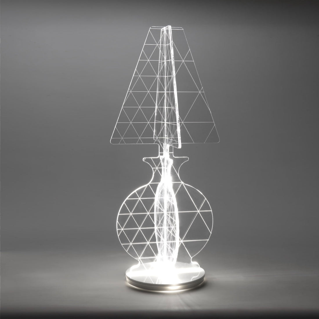 iPLEX - ESA Lampada in Plexiglass Trasparente LED Taglio Laser 23x52cm Made in Italy