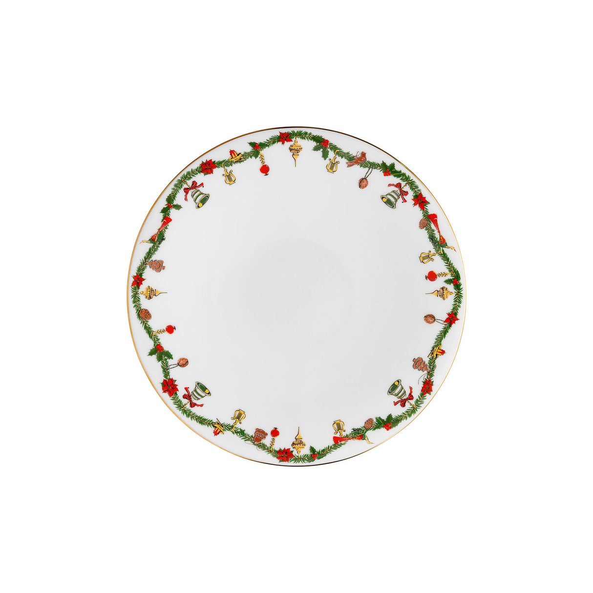 HUTSCHENREUTHER Nora Piatto Colazione Frutta 22cm Set 6 Pezzi Porcellana Tavola Natalizia