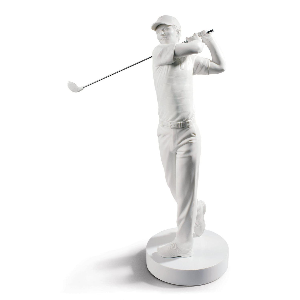 LLADRO' Figurina Campione di Golf Bianco 54x38cm Porcellana