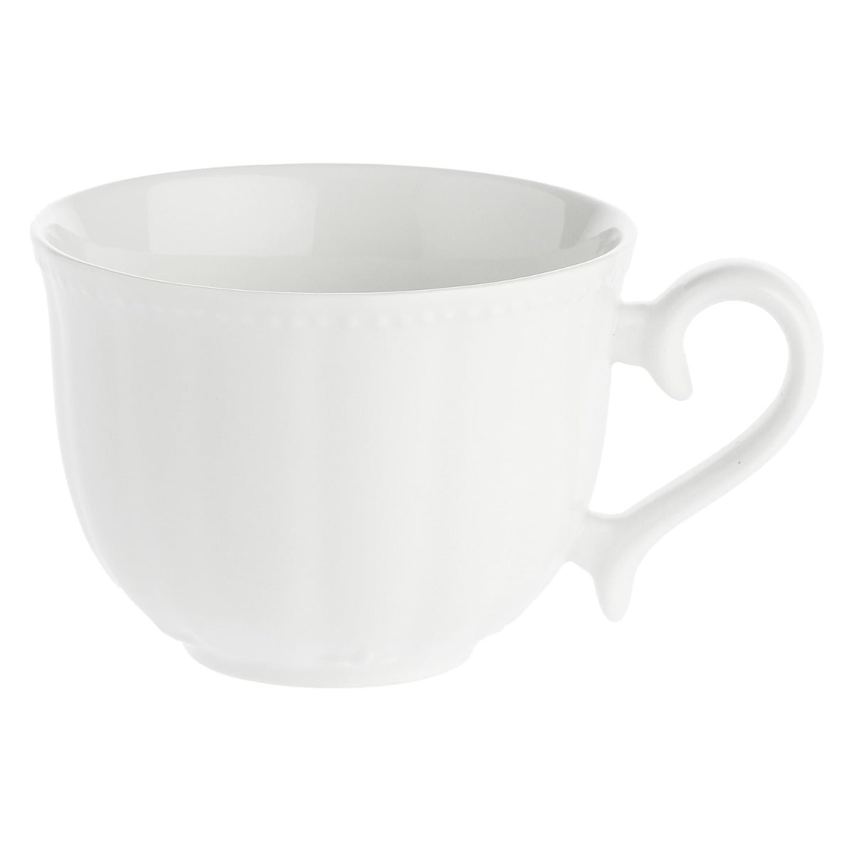 LA PORCELLANA BIANCA Ducale Set 6 Tazze Tè con Piattino Porcellana 220ml Bianco