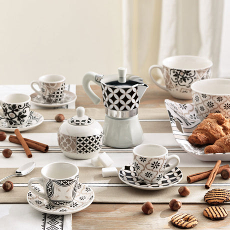 BRANDANI Alhambra Set 2 Tazzine Tazze Caffè 10x8,5cm Porcellana