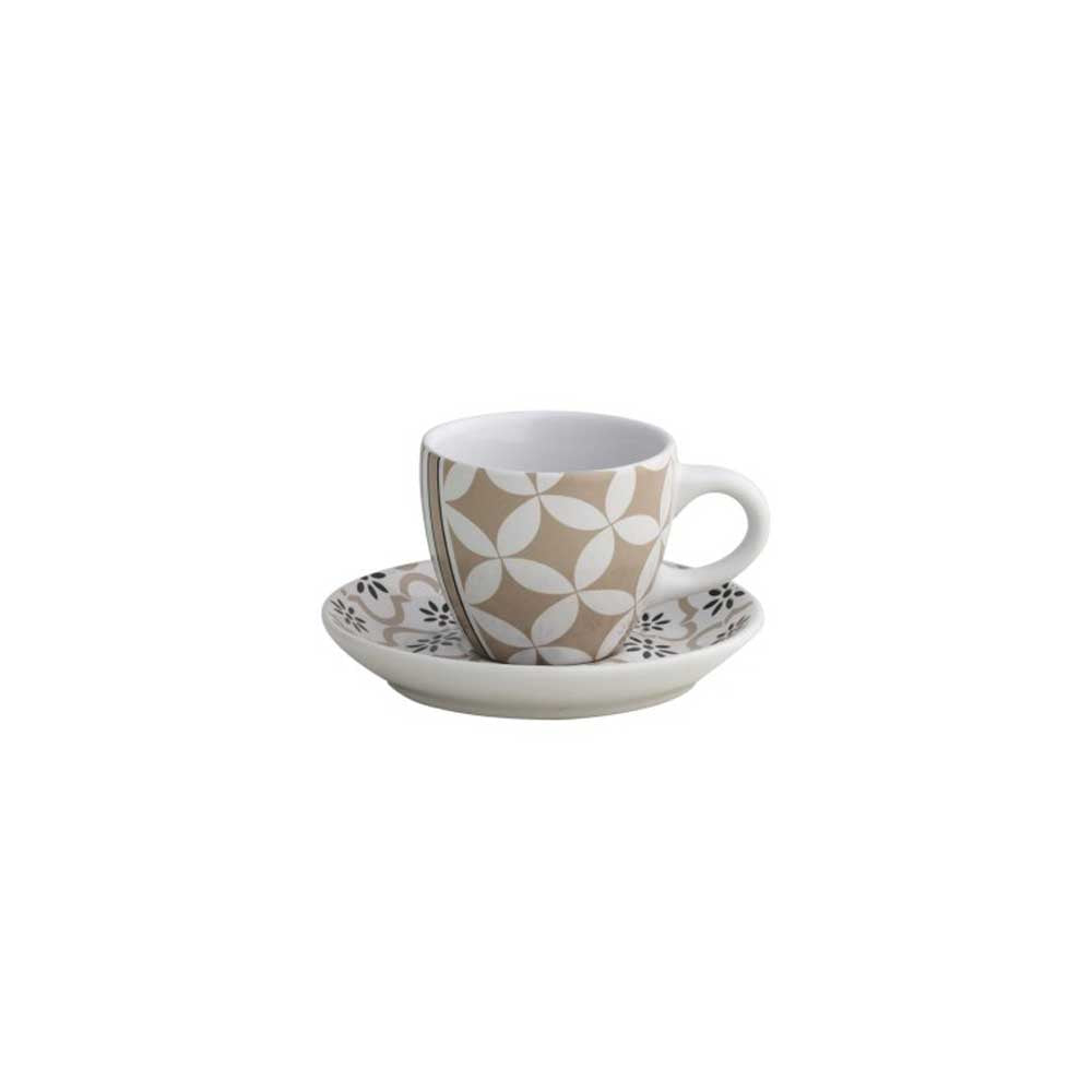 BRANDANI Alhambra Set 2 Tazzine Tazze Caffè 10x8,5cm Porcellana