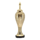 ABHIKA - Lampada da Tavolo Ming Oro Ceramica 64cm Ingresso Salone 500247