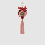 EDG Addobbo Albero di Natale Palla Pallina Sfera 8cm Seta Rosa 340267.55