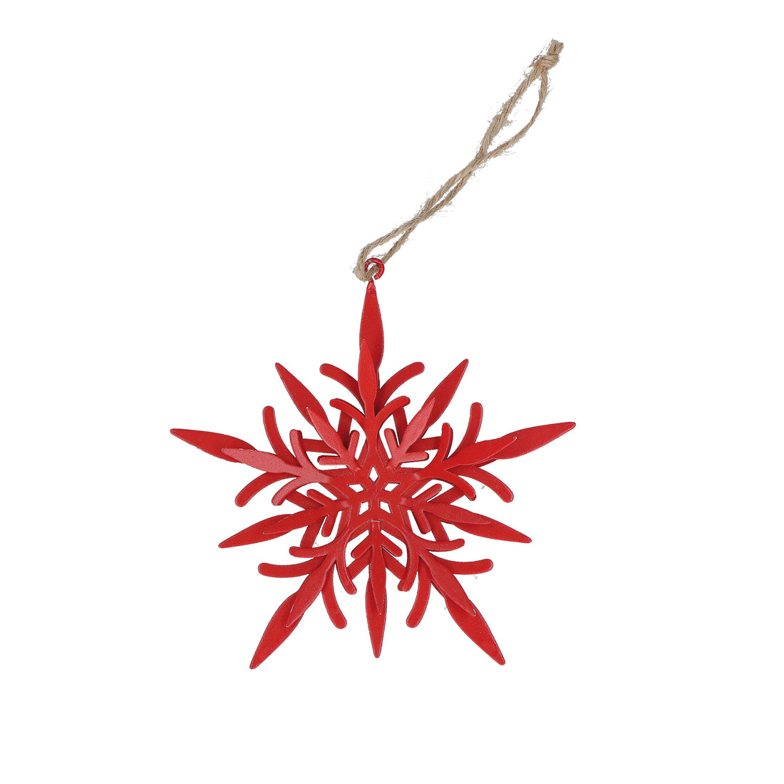 RITUALI DOMESTICI - Nevicata Fiocco Rosso Decorazione Addobbo Natale 13cm
