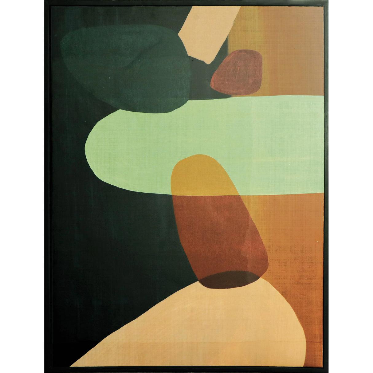 RITUALI DOMESTICI Blob Stampa Astratta Finitura Lucida Legno/Metallo 82x64cm
