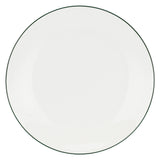 LA PORCELLANA BIANCA Dintorno Servizio Tavola Set Piatti 18 Pezzi Porcellana Bianco Bordo Verde