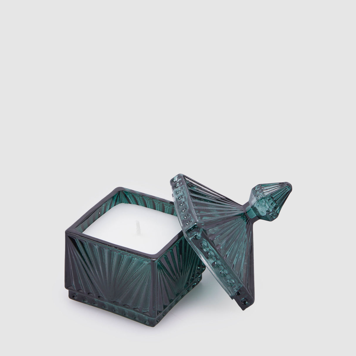 EDG Enzo De Gasperi Candela Profumata Jasmine 12x6,5cm in Vetro Verde Petrolio Greenwood Breeze
