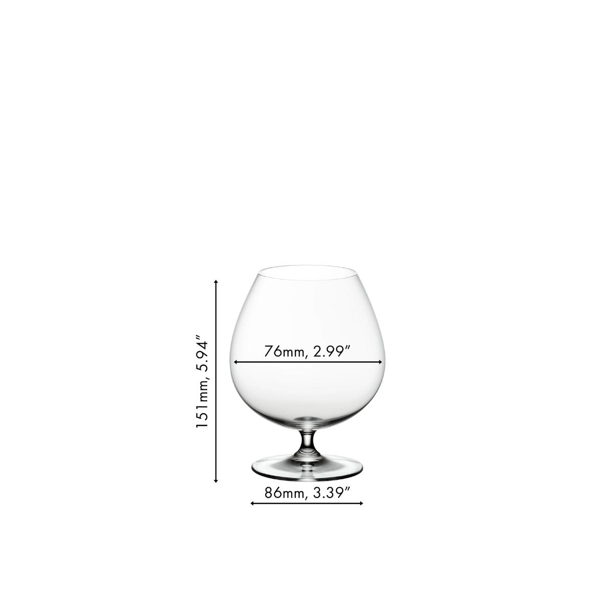 RIEDEL Vinum Calice Bicchiere da Brandy Set 2 Pezzi 885ml Cristallo