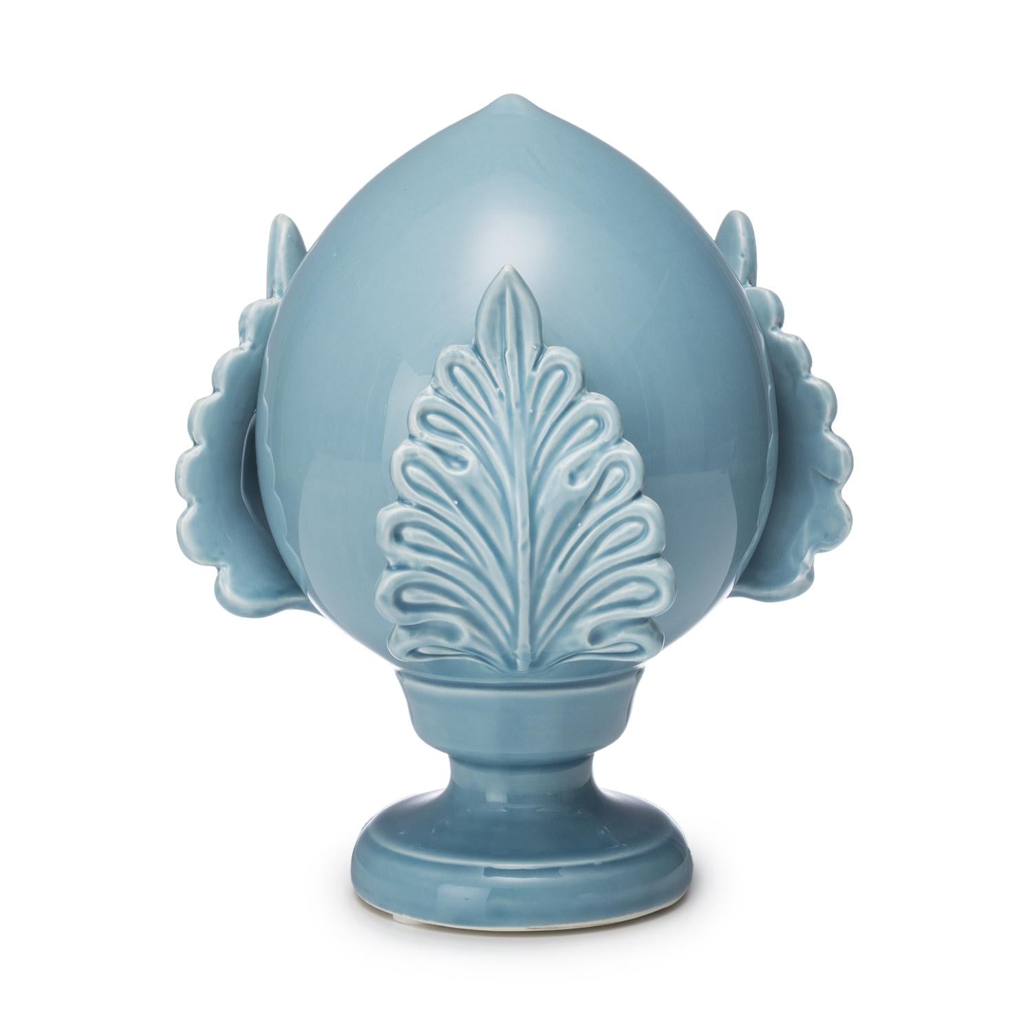 PALAIS ROYAL Pumo Pomo Pugliese Decorazione Azzurro Cielo 20cm Ceramica