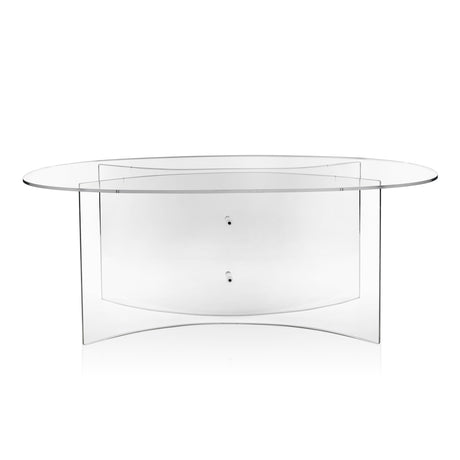 iPLEX Acqua Tavolo Ovale Trasparente 100x200x70cm Made in Italy PMMA