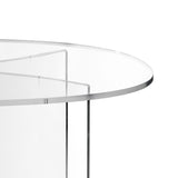 iPLEX Acqua Tavolo Ovale Trasparente 100x200x70cm Made in Italy PMMA