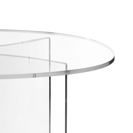 iPLEX Acqua Tavolo Ovale Trasparente 100x200x70cm Made in Italy PMMA