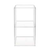 iPLEX Clio Cubo Double da Terra Scaffale Portaoggetti Plissè 30x60cm Made in Italy PMMA