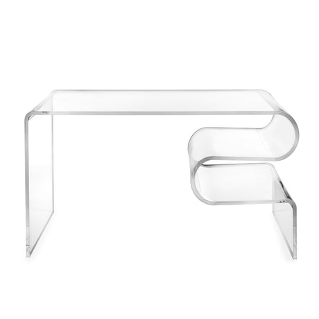 iPLEX Curvy Tavolo Tavolino Salotto in PMMA Made in Italy 40x76x42cm Trasparente