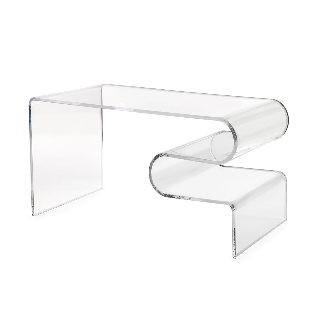 iPLEX Curvy Table Living Room Coffee Table in Plexiglass Made in Italy 40x76x42cm Transparent
