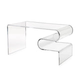 iPLEX Curvy Table Living Room Coffee Table in Plexiglass Made in Italy 40x76x42cm Transparent