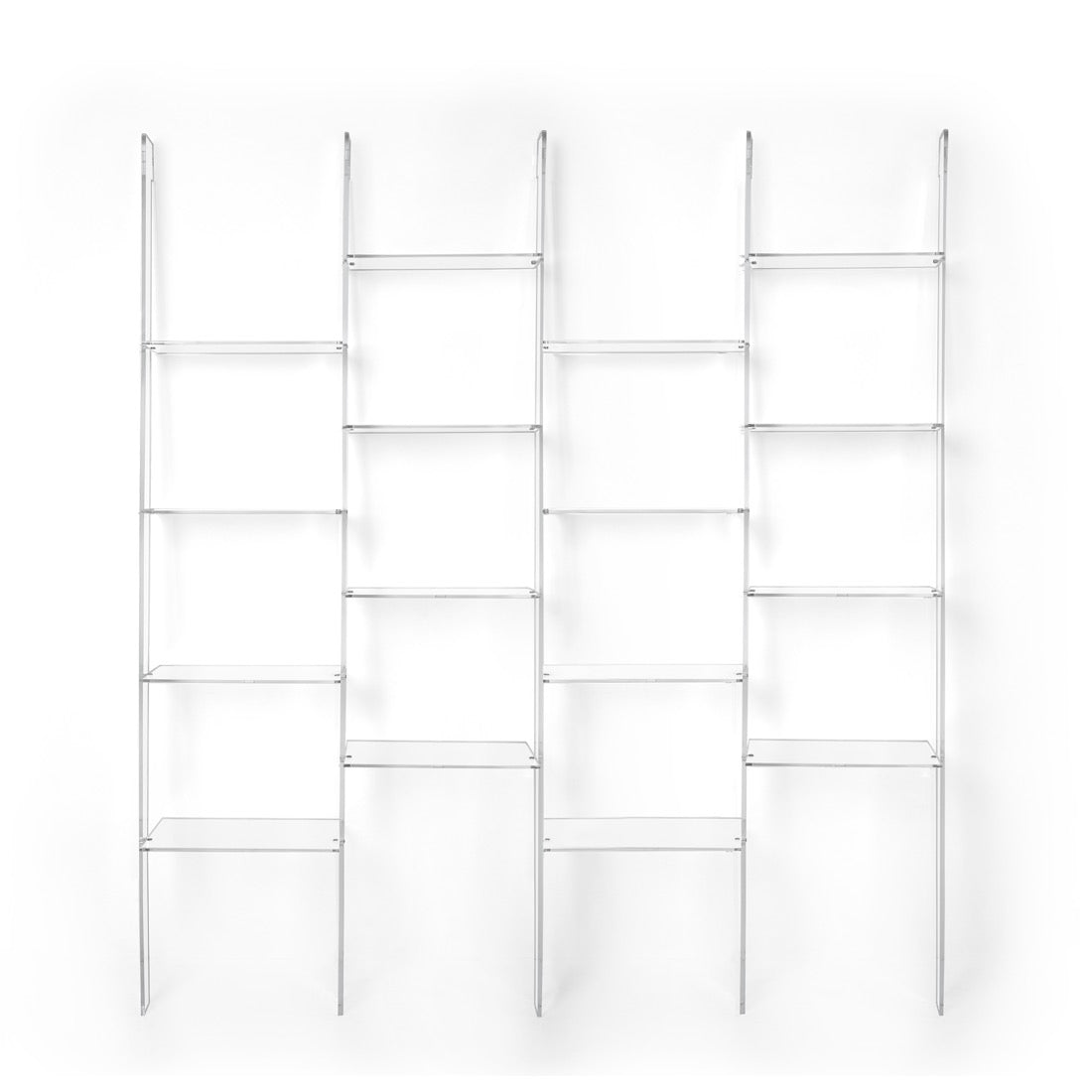 iPLEX Step Libreria 3 Scaffale in Plexiglass 185x161cm Trasparente Made in Italy