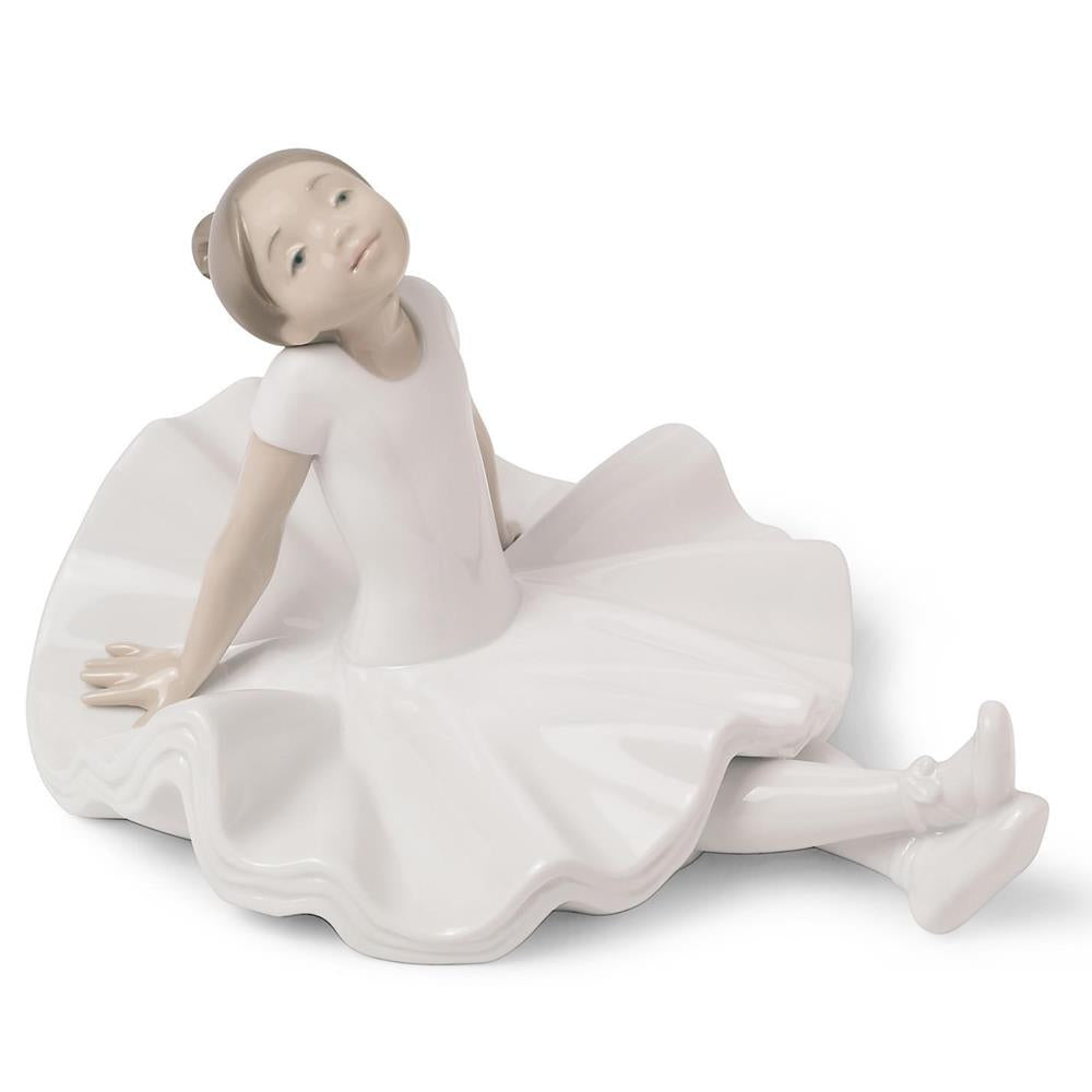 NAO Statua Statuina in Porcellana 20x15cm Ballerina Riposto nelle Prove