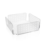 iPLEX Bon Ton Portatovaglioli Orizzontale in PMMA 22x22cm Trasparente Paglia di Vienna Made in Italy