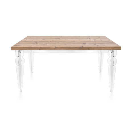 iPLEX Maugenio Tavolo in PMMA e Legno 155x75x90cm Made in Italy