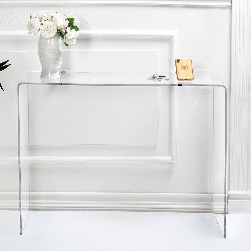 iPLEX Milvio Consolle in PMMA 75x100cm Trasparente Made in Italy