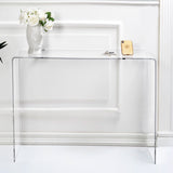 iPLEX Milvio Consolle in PMMA 75x100cm Trasparente Made in Italy