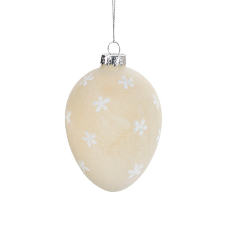 MASCAGNI CASA Uovo Ovetto di Pasqua da Appendere Pendaglio in Vetro 10cm Decorazione Pasquale