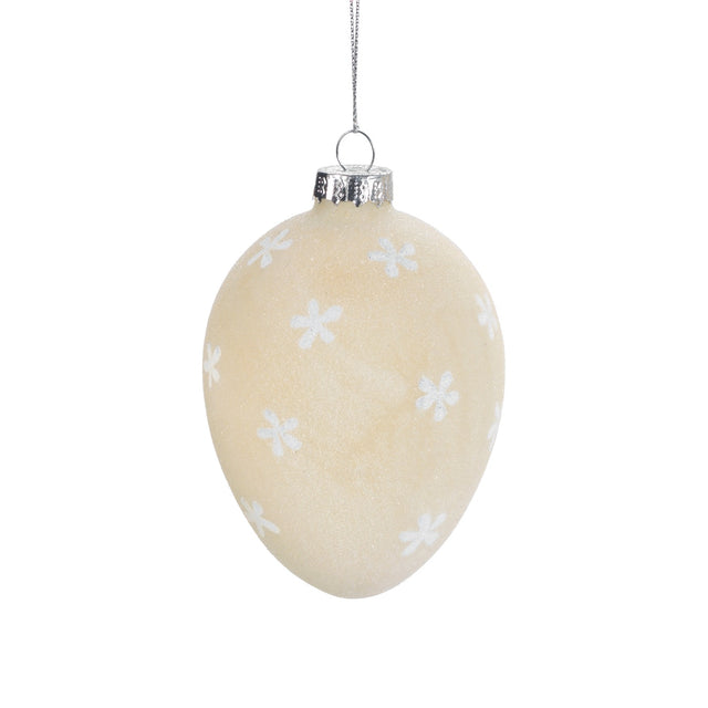MASCAGNI CASA Uovo Ovetto di Pasqua da Appendere Pendaglio in Vetro 10cm Decorazione Pasquale