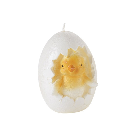 MASCAGNI CASA Candela di Pasqua Uovo con Pulcino 9cm Decorazione Pasquale