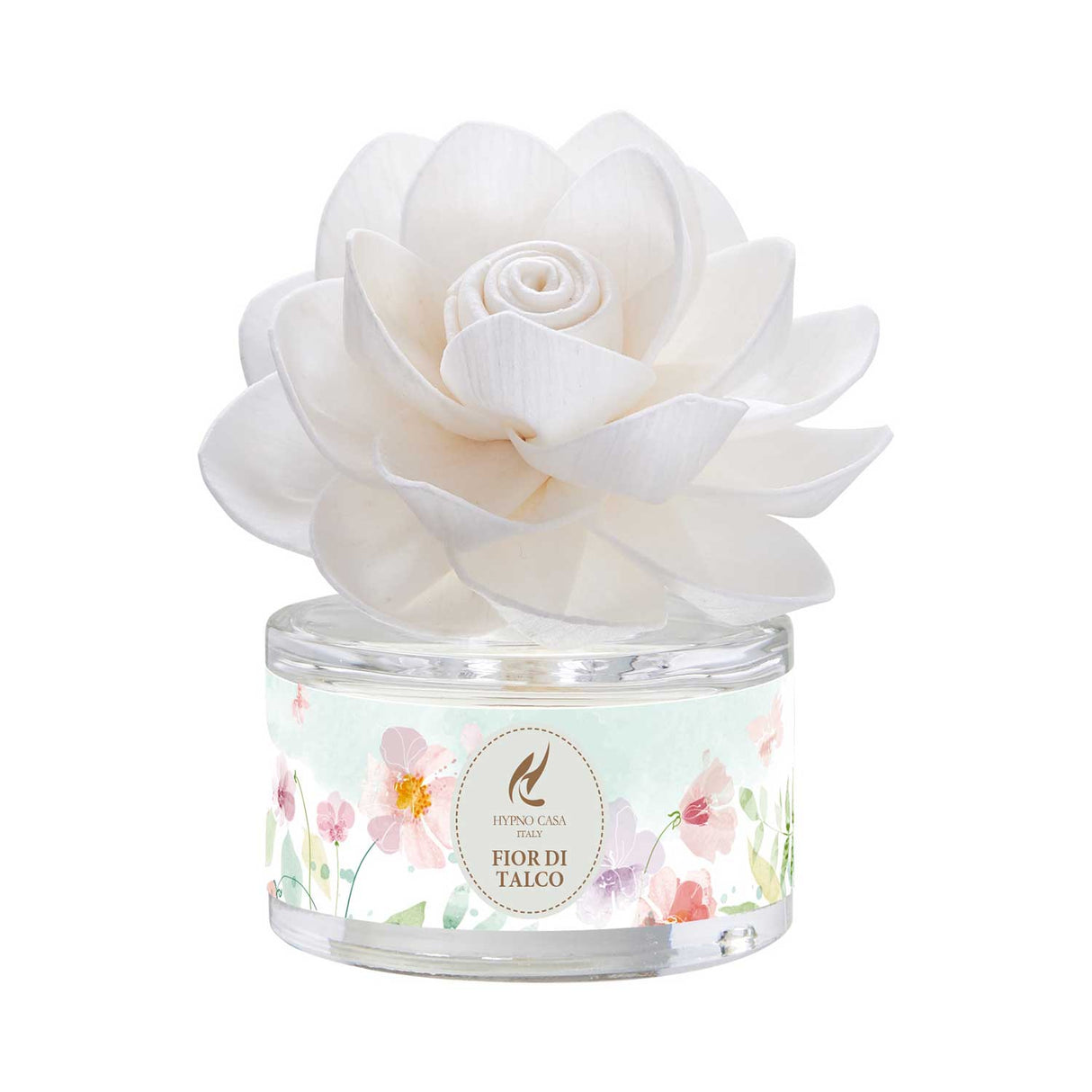 HYPNO CASA Diffusore a Bastoncini con Fiore 30ml Fior di Talco