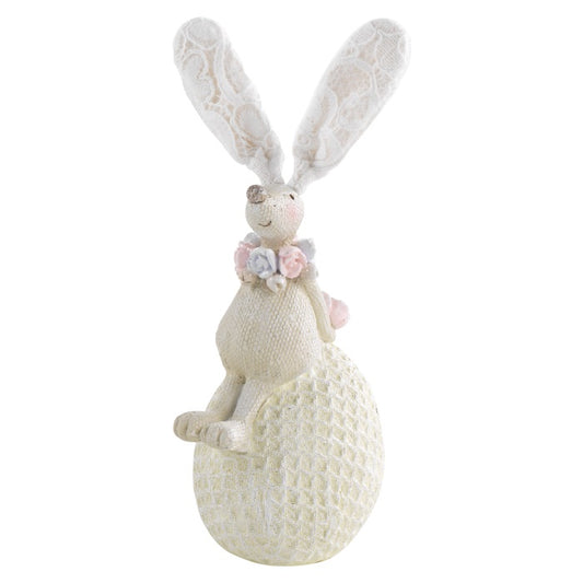 MASCAGNI CASA Coniglio Coniglietto di Pasqua in Resina 18,5cm Decorazione Pasquale