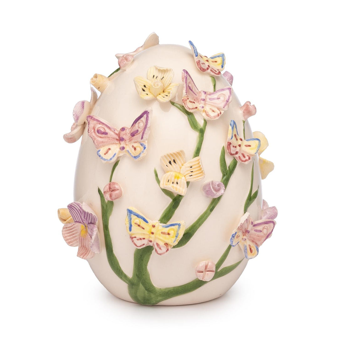 PALAIS ROYAL Decorazione Uovo Ovetto di Pasqua con Farfalle 10,5cm Porcellana